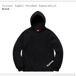 SOLD.      Corner Label Supreme Hoodie
